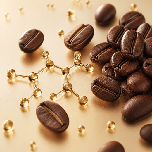 Caffeine ingredient close-up