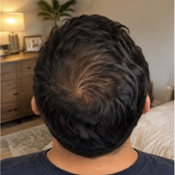 Carlos at-home hair progress, month 3