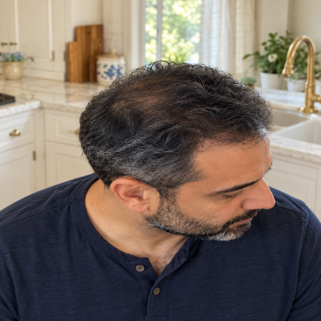 Samir hair progress, month 6